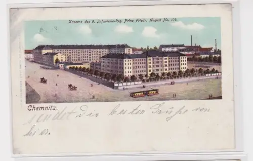 905979 Ak Chemnitz - Kaserne des 5. Infanterie-Reg. Prinz Friedr. August No. 104