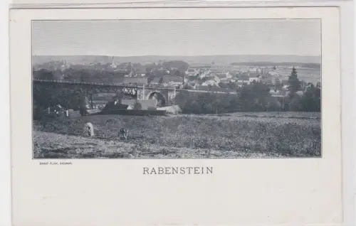906336 Ak Rabenstein Totalansicht mit Bahnbrücke um 1900