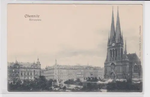 904591 Ak Chemnitz - Körnerplatz mit St. Markuskirche um 1900