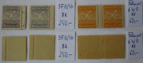 Lokalausgaben Falkensee Mi 5 FII/5 b +  6 WZ postfrisch ** Wert 310 EUR (165723)
