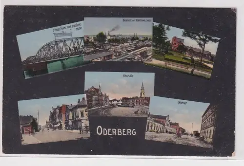 13332 Mehrbild Ak Oderberg Bahnhof, Ringplatz usw. um 1916