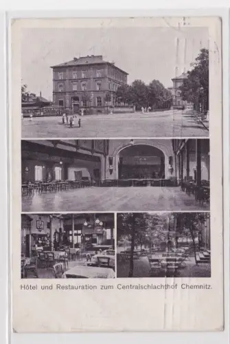 905377 Ak Chemnitz Hotel und Restaurant zum Centralschlachthof 1909