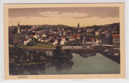 905789 Ak Werden - Totalansicht an der Ruhr um 1920