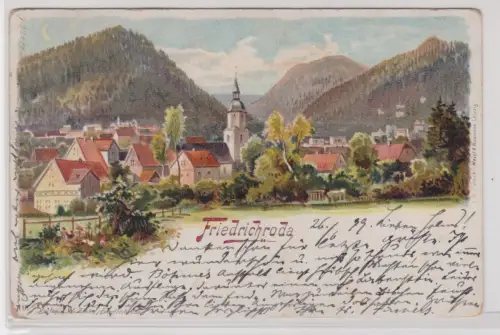 904579 Lithographie Ak Friedrichroda - Totalansicht 1899