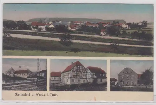 903445 Mehrbild Ak Steinsdorf bei Weida in Thüringen Ortsansichten 1917