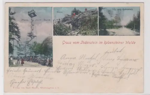 904428 Ak Gruss vom Todenstein im Rabensteiner Walde - Grotte, Maria-Josefa-Turm