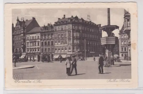 61757 AK Chemnitz - Falkeplatz, Straßenansicht mit Geschäften