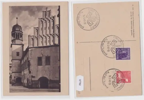 97762 AK Halle (Saale) - Rathaus mit Freitreppe von der Gr. Märkerstr. gesehen