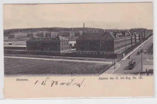 02489 AK Chemnitz - Kaserne des 15. Infanterie-Regiments No. 181