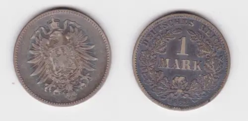 1 Mark Silber Münze Deutschland Kaiserreich 1882 G Jäger Nr.9 (164640)