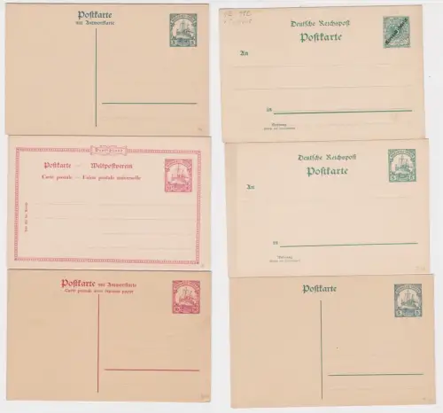 00435 Ganzsachen Sammlung P5+P11-12+P15+P17-18 Deutsche Kolonien Marshall-Inseln