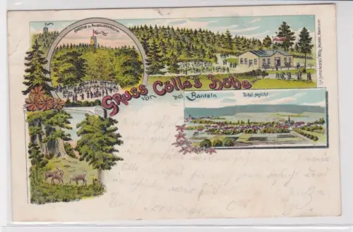 92273 Ak Lithographie Gruß aus Cölles Höhe bei Banteln 1903