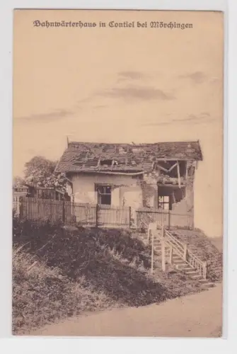 95635 Ak Bahnwärterhaus in Contiel bei Mörchingen um 1915