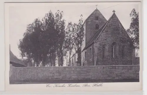 904499 Ak Zorbau Bezirk Halle evangelische Kirche um 1930