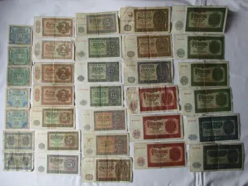 33 Banknoten 1/2 bis 100 Mark DDR & alliierte Besatzung 1944-1955 (113549)