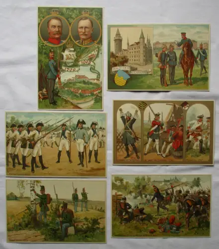 171089 Mappe mit 6 Ak Bautzen 4.kgl.sächs.Infanterie Regiment Nr.103, 1909