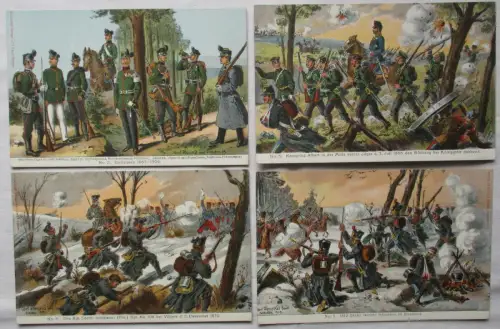 171406 Mappe 4 Ak Dresden 'Jahrfeier Königlich sächs. Jäger und Schützen' 1909