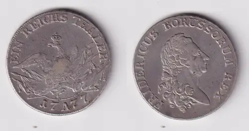 1 Taler Silber Münze Preussen Fridericus Rex 1777 A (171436)