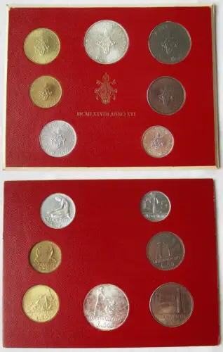 Vatikan offizieller KMS 1978 orig. Blister incl. 500 Lire Silbermünze (171245)