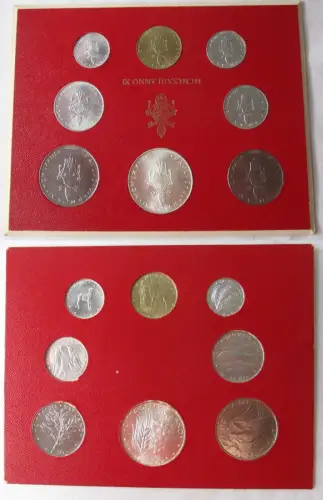 Vatikan offizieller KMS 1973 orig. Blister incl. 500 Lire Silbermünze (171407)