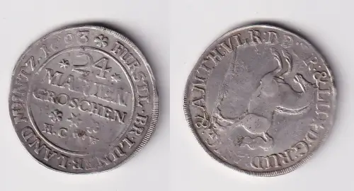 24 Mariengroschen Silber Münze Braunschweig Wolfenbüttel 1693 HC (171300)