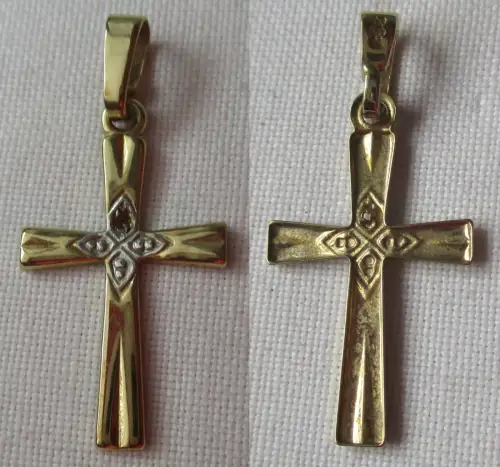 eleganter Ketten Anhänger 333er Gold kleines Kreuz (171103)
