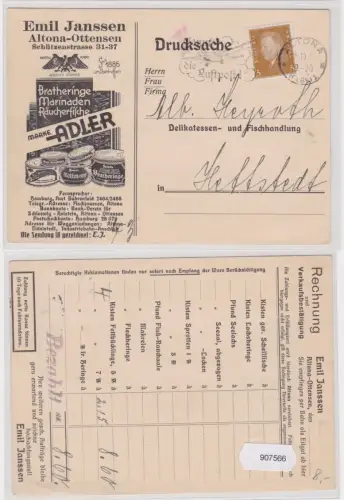 907566 Reklame Ak Altona Ottensen Firma Emil Janssen Marke Adter 1930