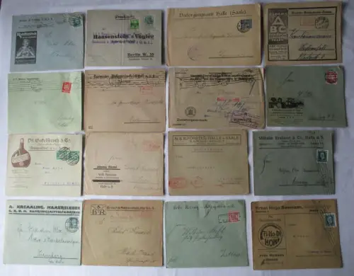 Sammlung 27 Belege Einschreiben Barfreimachung Reklamezudrucke (104210)