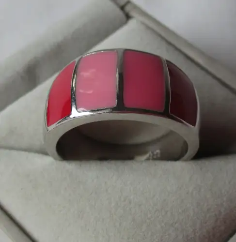 hochwertiger 925er Sterling Silber Ring mit roten Steinen (102654)