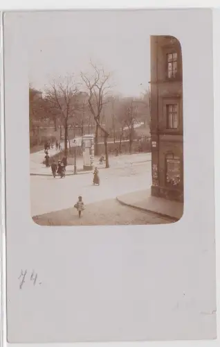 98146 Foto Ak Leipzig Gohlis Eckhaus untere Georgstraße um 1910