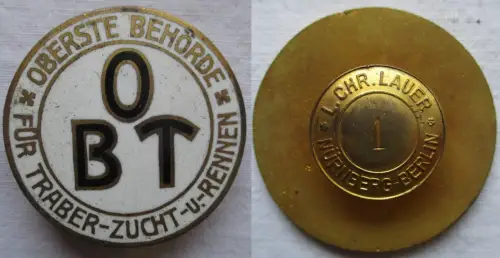 Abzeichen Oberste Behörde für Traber-Zucht und -Rennen Lauer Nürnberg (167599)