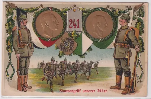 07214 Feldpost Ak Dresden Sturmangriff unserer 241er, 1915