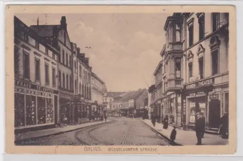 57153 Ak Ohligs Düsseldorfer Strasse mit Geschäften 1918