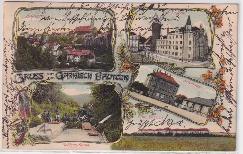 38713Mehrbild Ak Gruß aus der Garnison Bautzen Kaserne usw. 1908