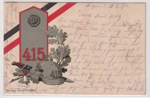 70706 Feldpost Ak Königlich Sächsisches Infanterie-Regiment Nr. 415. 1916