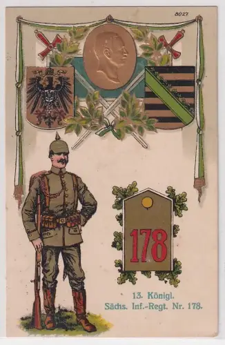 52301 Präge Regiments Ak Kamenz Kgl. Sächs. 13. Infanterie-Regiment Nr. 178