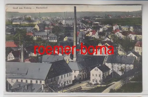 76732 Ak Gruß aus Bretnig in Sachsen Blick nach dem Unterdorf um 1920
