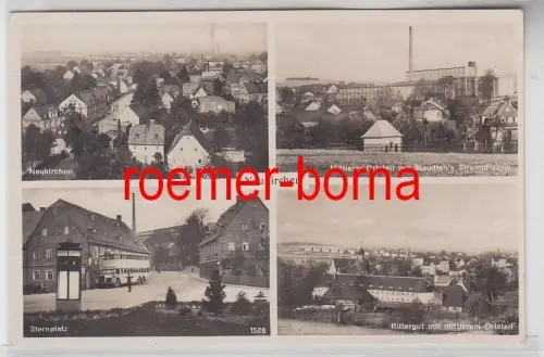 77611 Mehrbild Ak Neukirchen Strumpffabrik, Sternplatz, Rittergut 1933