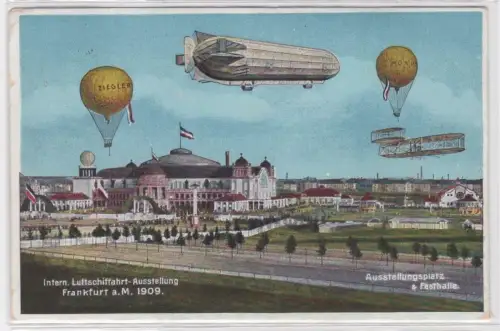 95628 Ak Internationale Luftschiffahrt Ausstellung Frankfurt am Main 1909