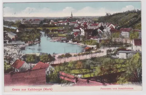 89273 AK Gruss aus Kalkberge (Mark) - Panorama vom Aussichtsturm 1913