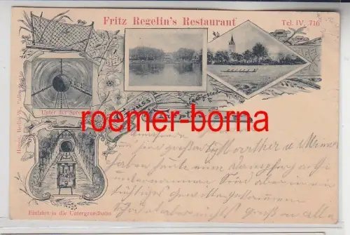 77445 Mehrbild Ak Gruss aus Treptow Fritz Regelin´s Restaurant 1900