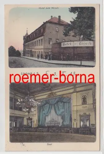 77432 Mehrbild Ak Limbach i.S. Hotel zum Hirsch 1913