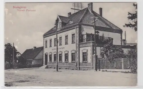 93026 Ak Skaisgirren neues Postamt um 1920