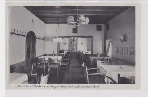 79122 Ak Zwönitz im Erzgebirge "Hotel Ross" Zunftstube um 1940