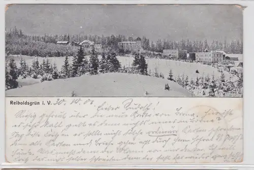 06718 AK Reiboldsgrün im Vogtland - Gesamtansicht im Schnee 1906