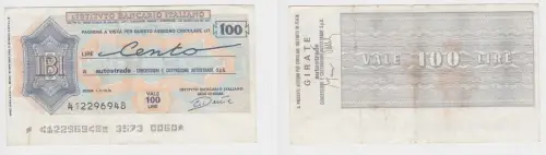 100 Lire Banknote Italien Italia Istituto Bancario Italiano 1.3.1976 (156168)