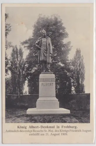 57482 AK Frohburg - König Albert Denkmal, 1909 enthüllt