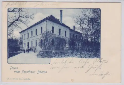 91977 Ak Gruß vom Forsthaus Böhlen 1900