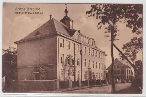 29145 Ak Sehma im Erzgebirge - Friedrich-Richard-Schule 1925