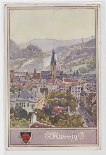 75097 Ak Aussig Ústí nad Labem Deutscher Schul Verein 1912